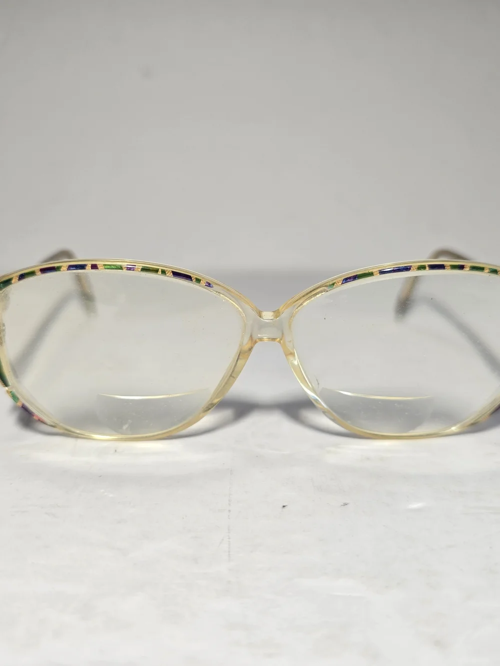 Gucci GG 2190 H14 Glasses Womens Multicolor Butterfly Clear Italy Frame Vintage